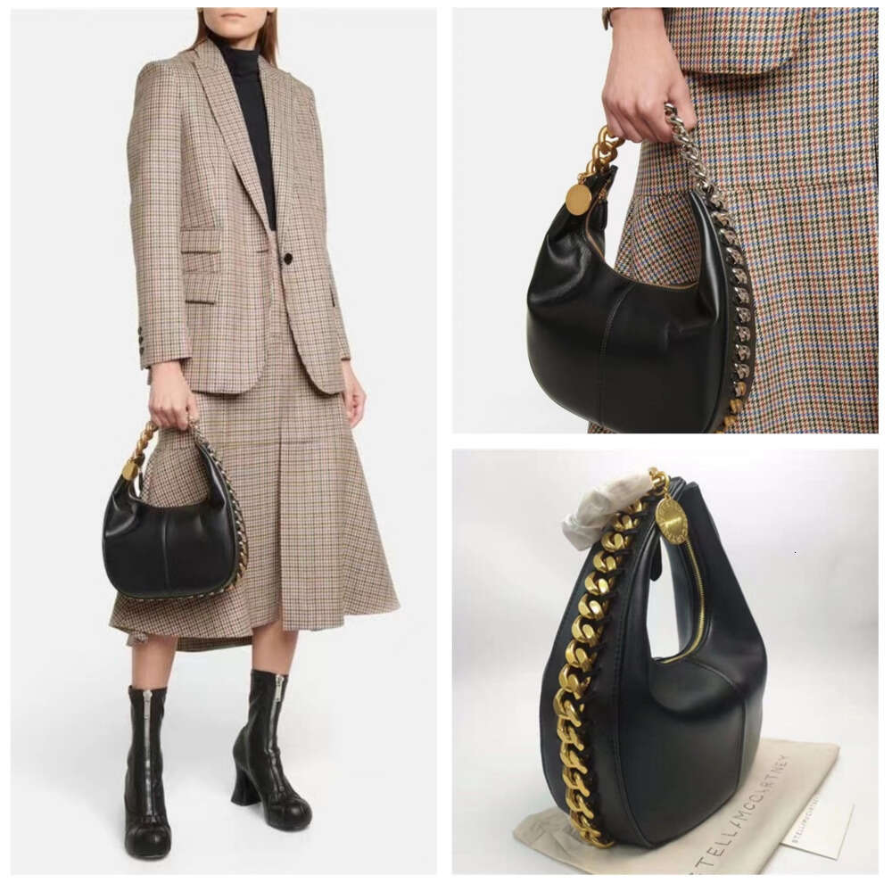 Medium Zipped Shoulder Bag Small Leather Lady Hobo Bags With Handbag Luxury Designer Black Gold Medall Purse 11-image-954384741