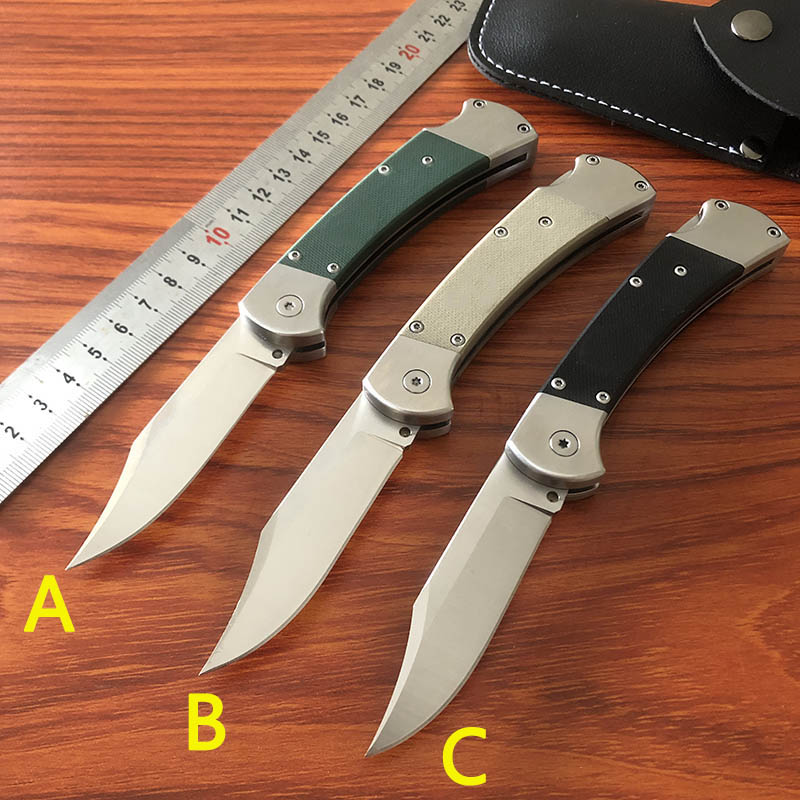 Nouveau couteau pliant automatique de style classique américain 112 D2 lame G10 poignée simple action camping en plein air auto-défense survie ch