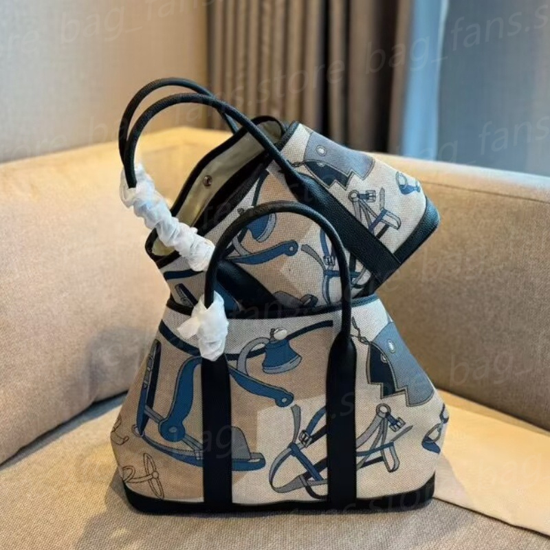 Fashion Designer Tote Bags Garden Printing Handbags Women&#039;s Summer Canvas Bags with Big Capacity 30cm 35cm 26607-image-954420164