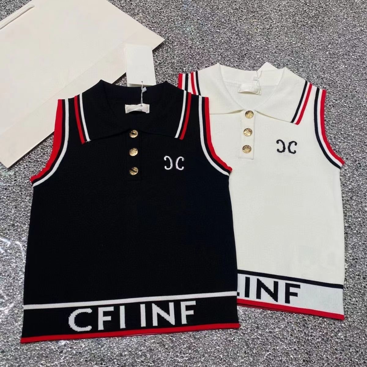 knitwear new designer tshirt clothes womens clothing cardigan sleeveless V -neck embroidered sweater-image-954786607