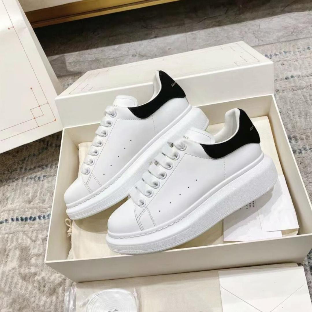 Designer casual shoes Oversized Platform Sneakers Mens Womens Leather Lace Up Shoes Fashion Calfskin Veet Suede Serpentine Chaussures De Espadril