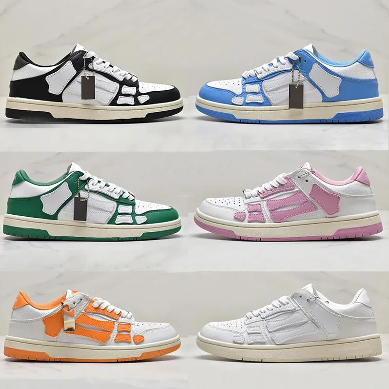 Shoes Men Run Shoes Trainers Skelet Bones Runner Top Low Skel Skeleton Sneakers Women Men Trainers Black White Red Green size 35-46 with box-image-954441519