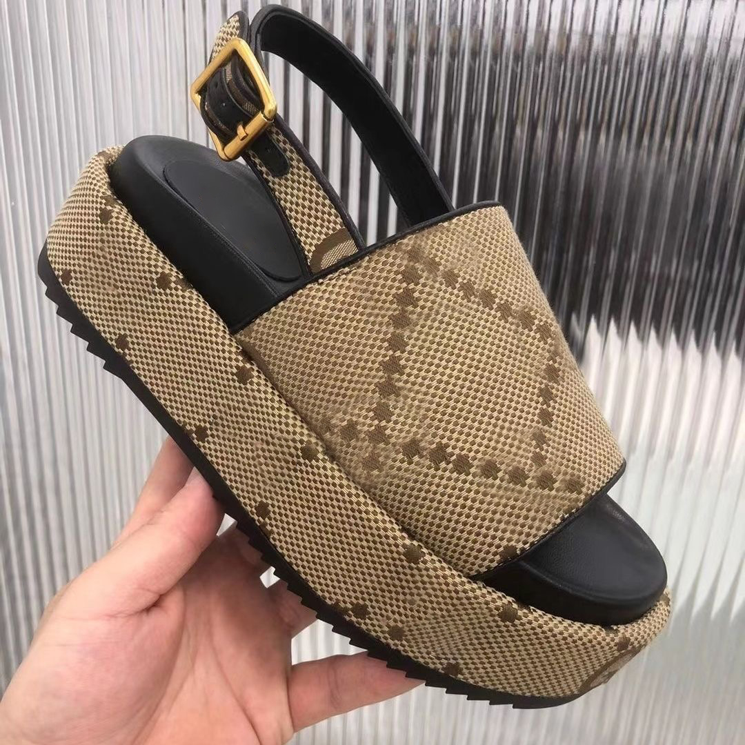 Womens slingback Sandals Pink brown Slippers sandles Luxurys Floral sandale embroidery Rubber Flats Sandals Platform Beach Loafers Gear thick Bot-image-954506325