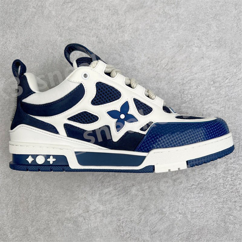 Designer skate sneakers women men mesh abloh sneaker platform virgil maxi casual shoes lace-up runner trainer Embossed Rubber Genuine Leather bread