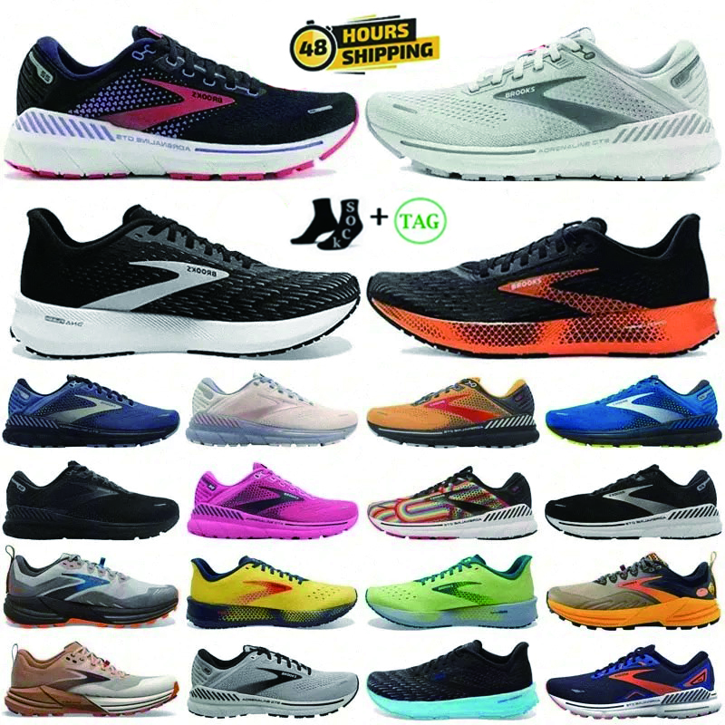 2024 Designer Broooks Lance 9 Chaussures de course Mentilles Femmes fantômes Hyperion Tempo triple noir blanc gris jaune Trainers orange Glycerin