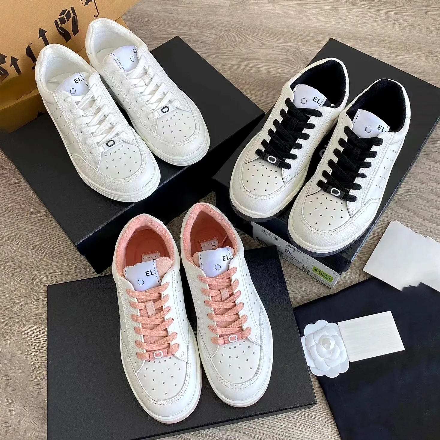 Dress Shoes Women's Luxury Flat Trainer Mens Designer Rubber Running Shoe Lace-up White Black Casual Loafer Low Outdoor Hike Sneakers-image-954815045