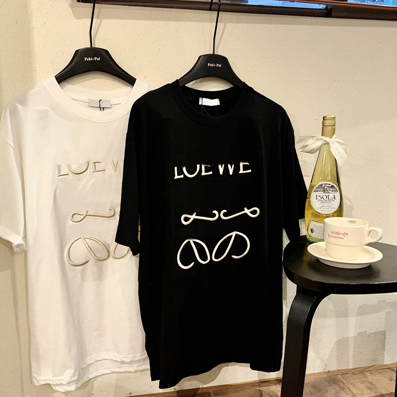 Designer women&#039;s T-Shirt oversized tees summer casual short sleeve tshirts with correct embroider letter patterns clothes SML-image-841844309