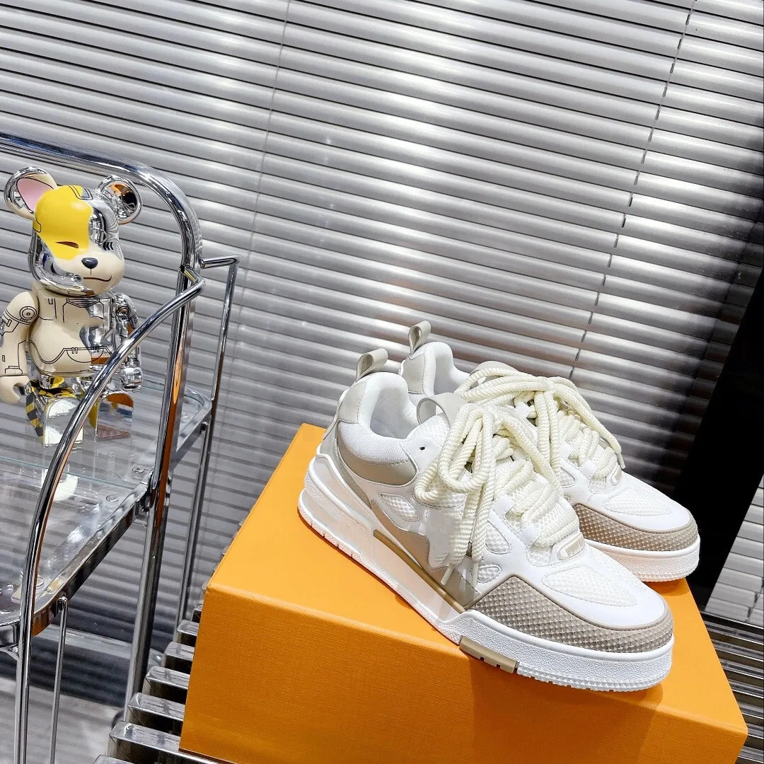 2024 Designer Causal Shoes High Quality Fashion Tide shoes Leather Lace Up Platform Sole loves Sneakers White Black mens womens Luxury velvet sue-image-955223661