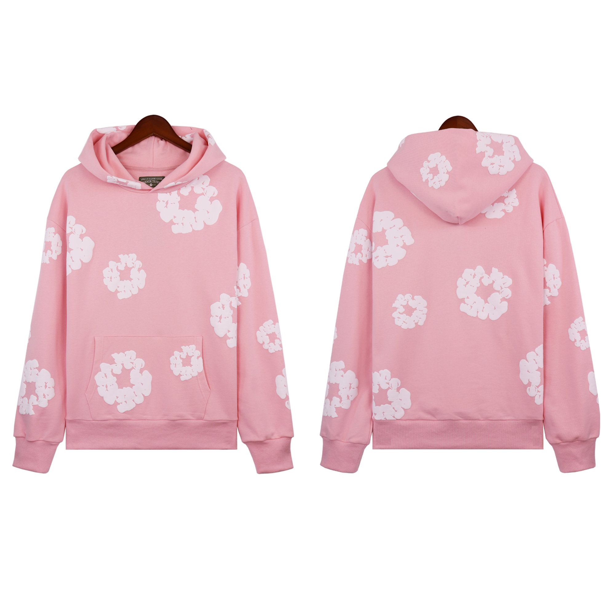 JUN NEW LUXU New Designer Men's and Women's Hoodie Sweatshirt Style Kapok Washed Straight