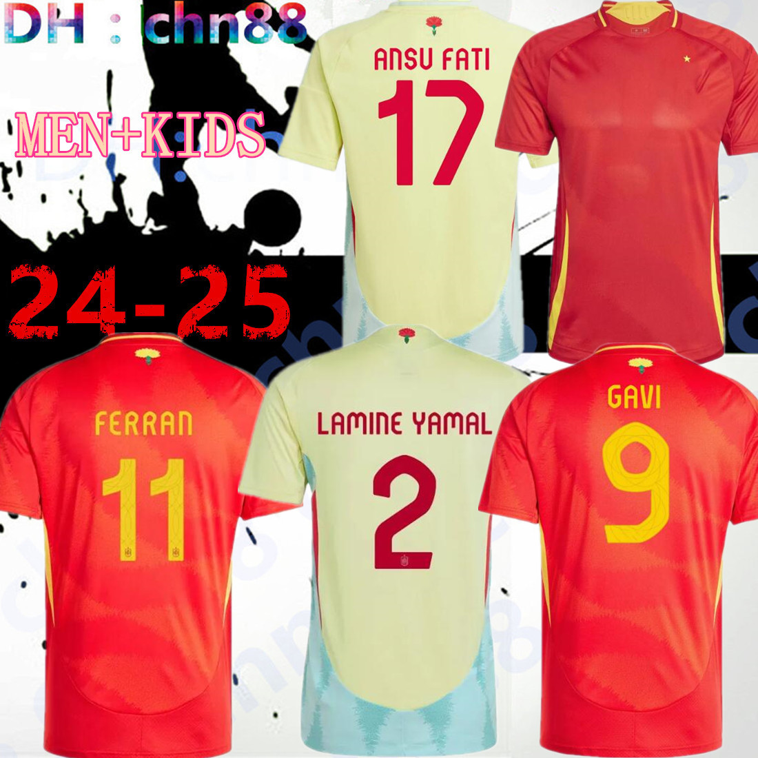 SpAIn 24 25 Soccer Jersey MORATA FERRAN ASENSIO 2024 SpANiSh National Team Football Shirt 2025 Men Kids Kit Set Home Away Camisetas Espana RODRI OLMO ANSU FATI 