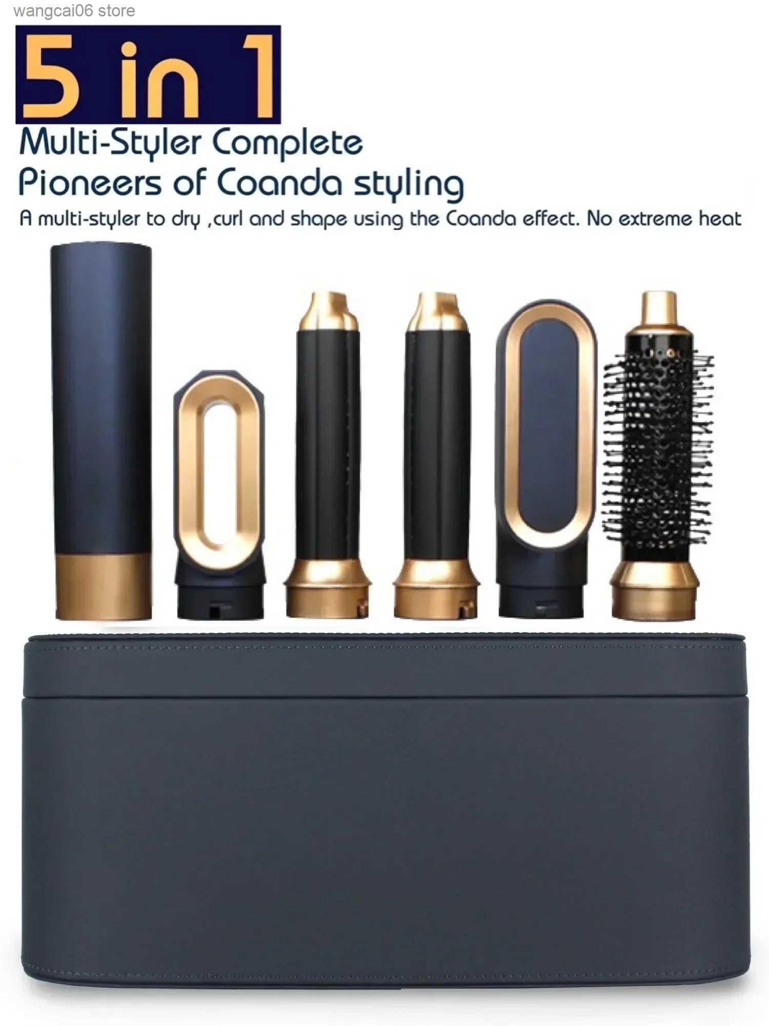 Electric Hair Dryer 5-in-1 hair dryer multiple hair styling machine curly hair iron straight hair brush professional gift box hair dryer styling-image-958132769