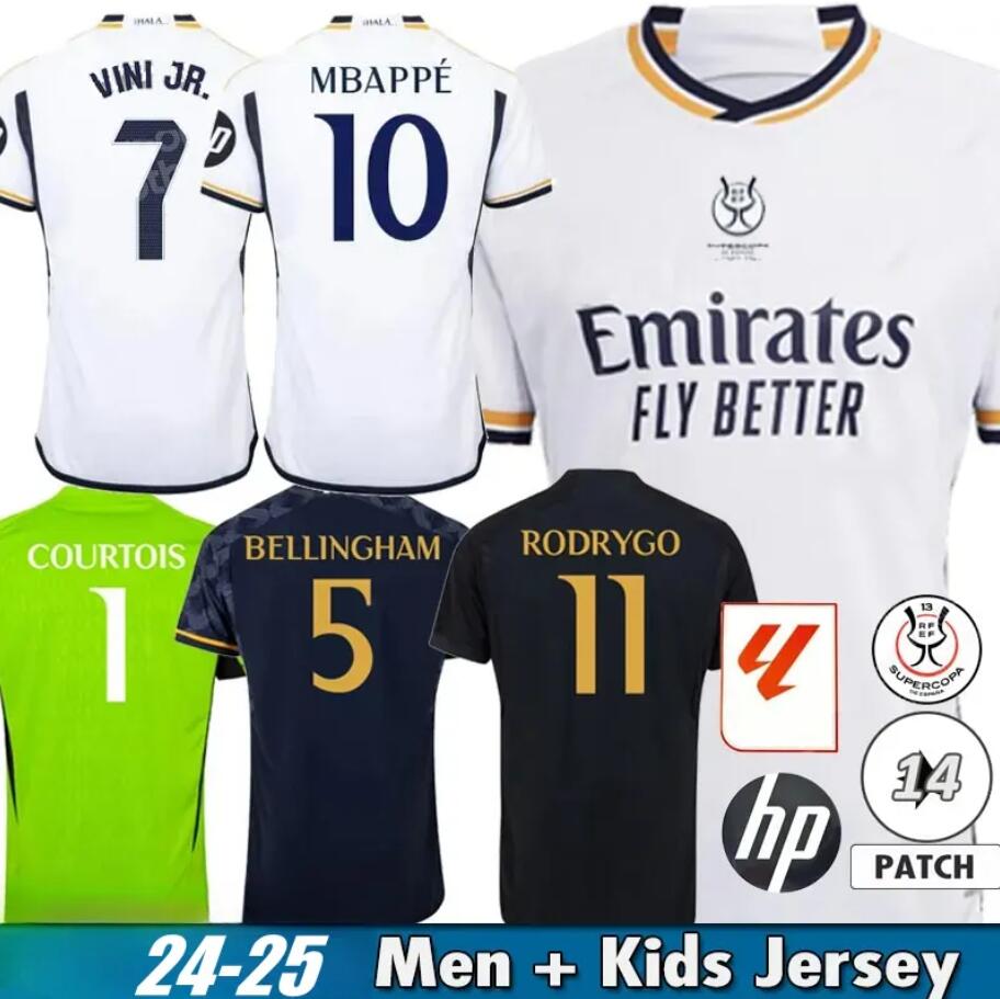 24/25 BELLINGHAM VINI JR Soccer Jerseys MBAPPE Tchouameni 2024 2025 Football Shirt REal MadRiDs CAMAVINGA Rodrygo MODRIC Camisetas Men kids kit uniforms fans player 