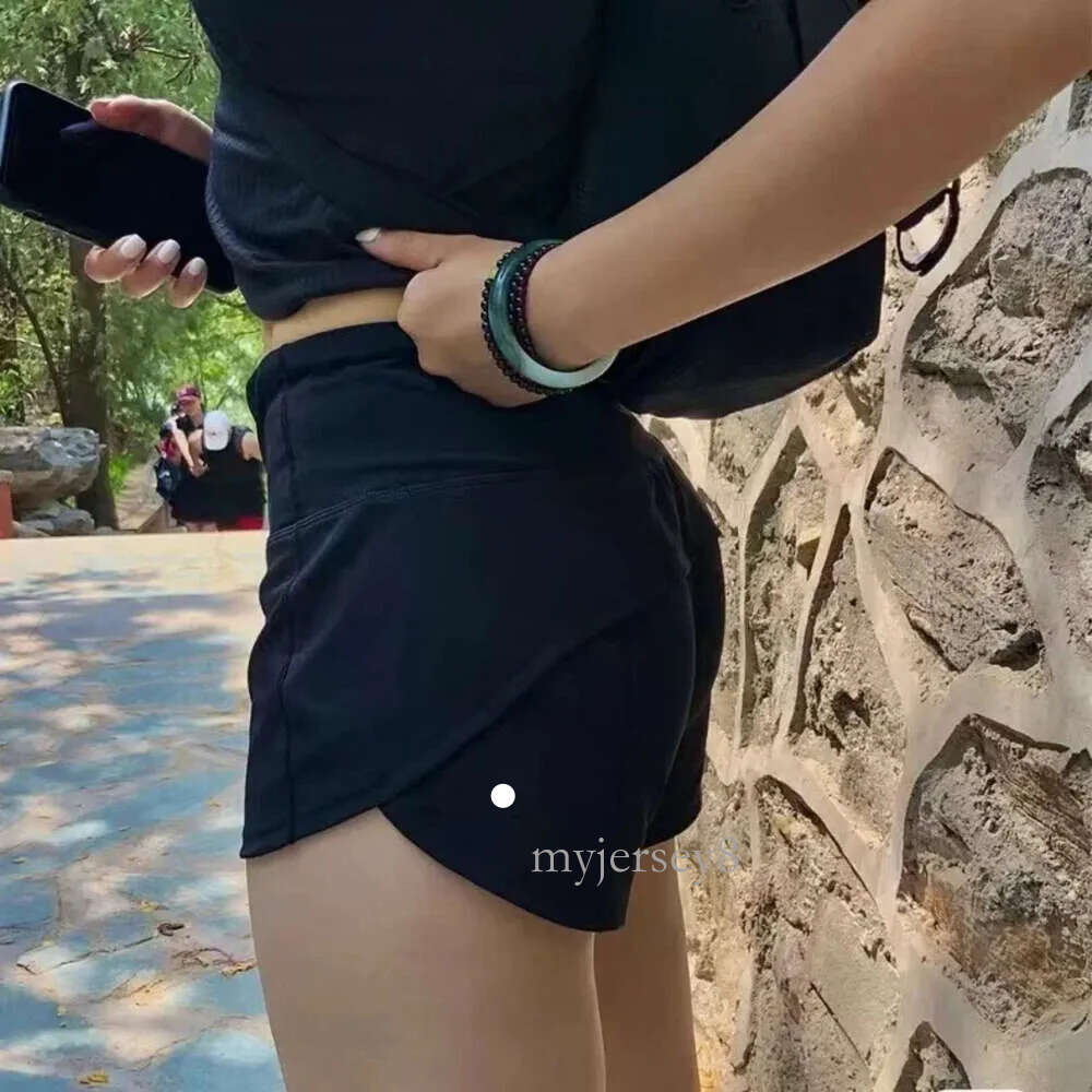 2024 Lu Lemon Yoga Align Up High Waist Running Speed for Women with 2.5 Liner Gym Athletic Workout Shorts with Zip Pockets Jogger Shorts 