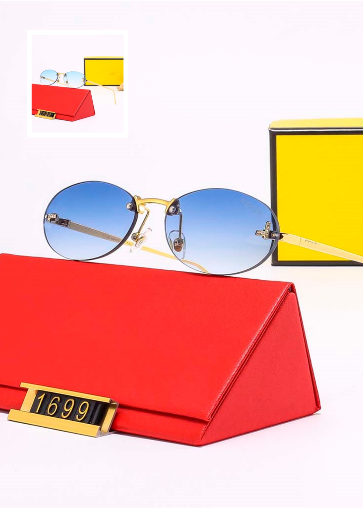 Fashion luxury sunglasses women designer sunglasses Small rimless glasses goggle eyewear Women Classics Beach Shading UV protection Glasses-image-955562131