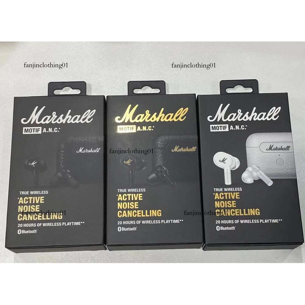 Designer Headphones Marshall Marshall MINOR ANC Wireless Bluetooth Earphones Come with Noise Cancelling in Ear Sports Earplugs M4-image-956281065