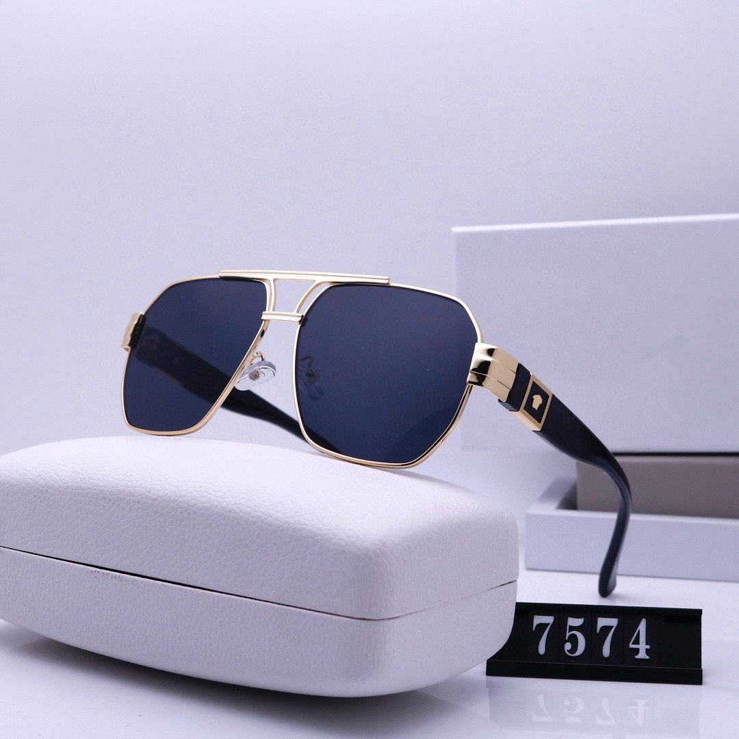 Metal Sunglasses Designer Mens Sunglass for Women Luxury Sun glass Double Crossbeam Frame Trend Vintage Goggle Adumbral Summer Travel Beach Eyegl-image-955948921