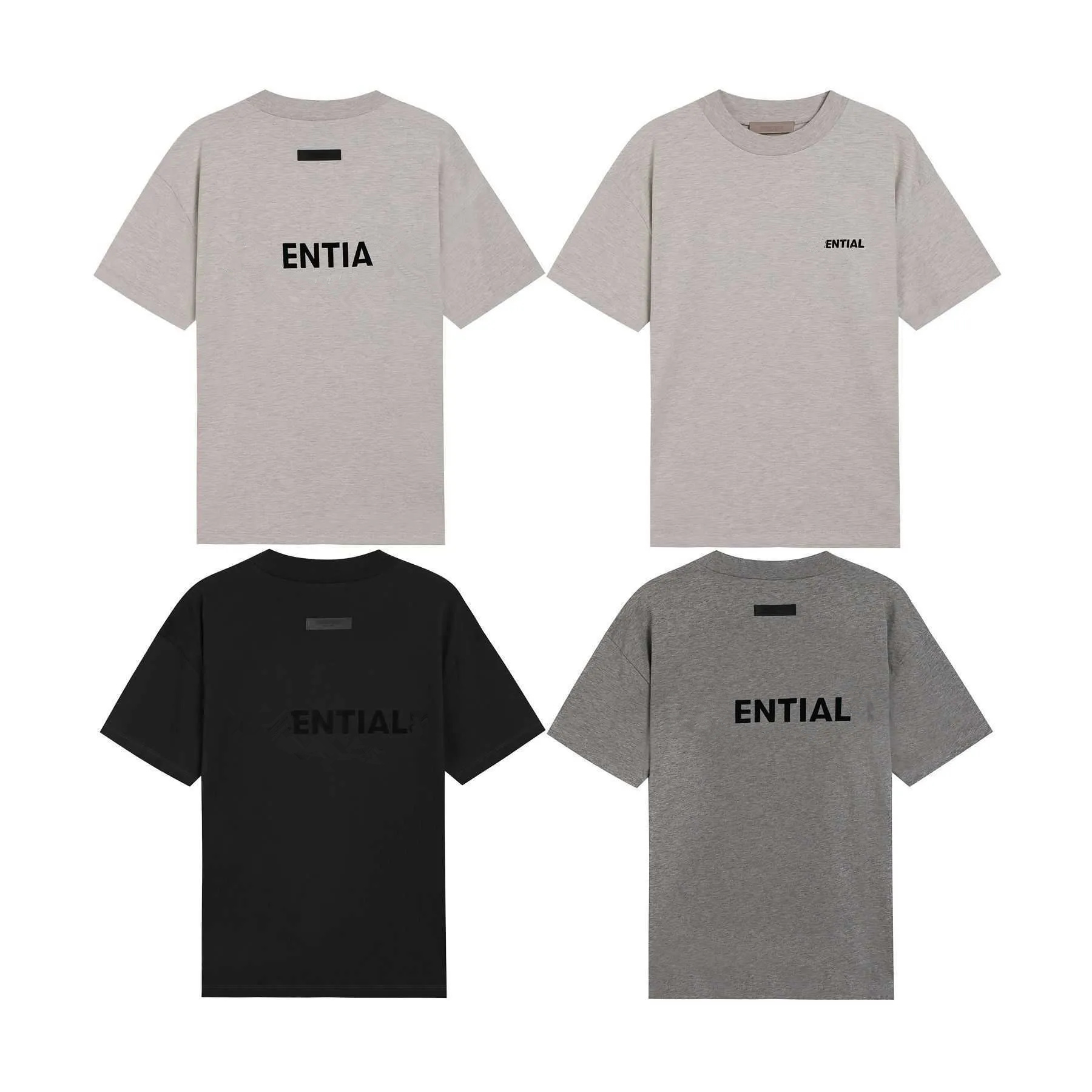 400g Men's and Women's Fashion t Shirt EssentialT-shirts High Street Designer Brand Ess Round Neck Short Sleeve Loose Couple
