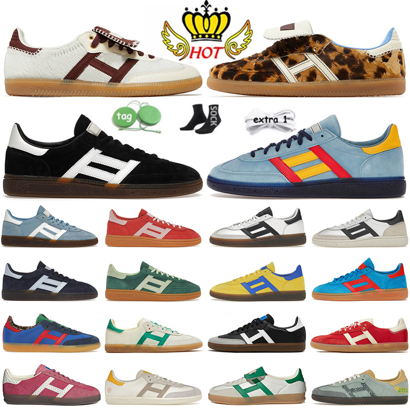 2024 Originals Og Wales Bonner Vegan Indoor Handball Spezial Shoes Designer Mens Womens Pony Leopard Classic Monograms Collegiate Gum Sneakers Train
