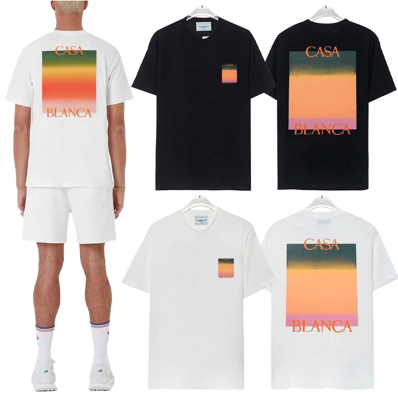 Casablanca t-shirt T-shirt de créateur pour hommes casablanc chemise hommes femmes t-shirts avec lettres imprimées manches courtes été casa blanc