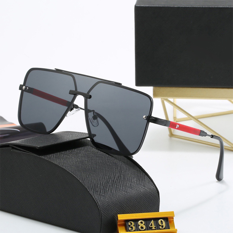Oversize Sunglasses Designer Sunglasses for Men Women Metal Big Frame Luxury Letters Glasses Polarized Sun Glass Goggle Travel Vacation Eyeglasse-image-956353730