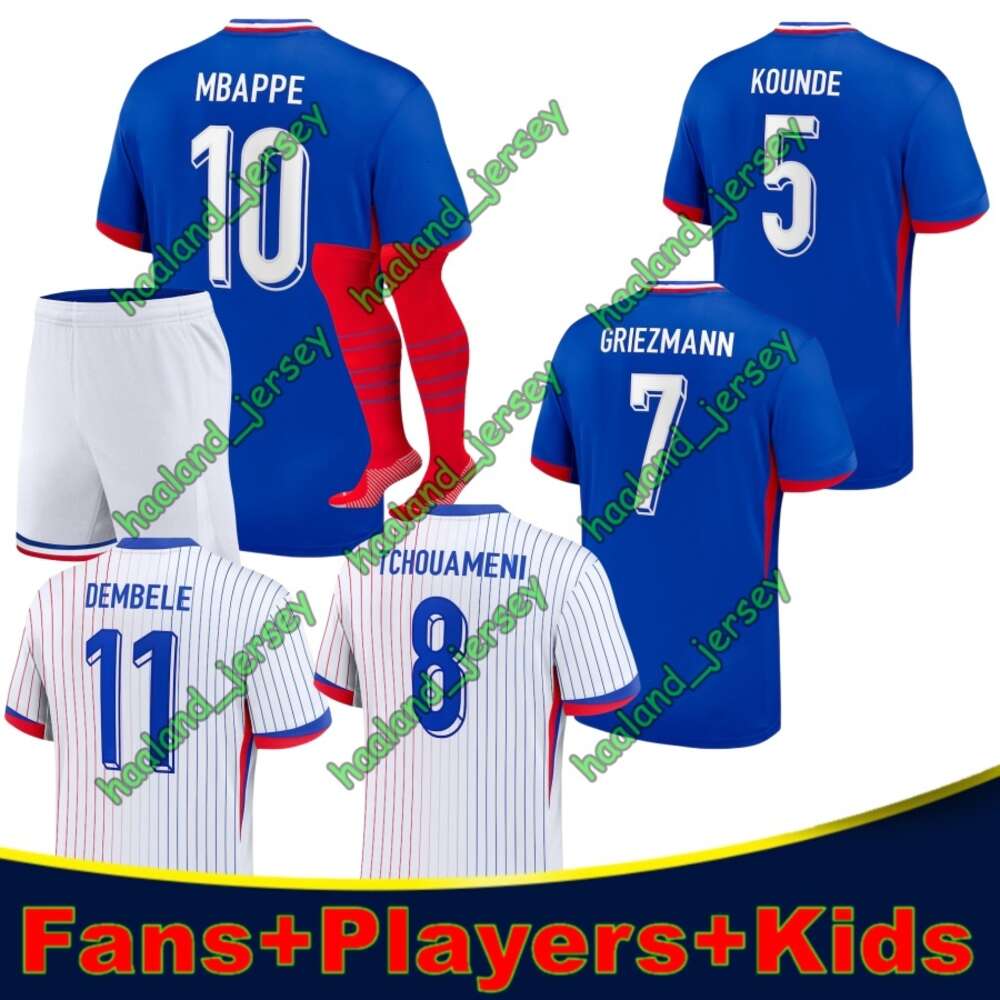 2024 Euro Jerseys FRENCH BENZEMA MBAPPE GRIEZMANN POGBA 24/25 Francia Men Kids KIMPEMBE FEKIR maillot shirt hommes Kante soccer jerseys 