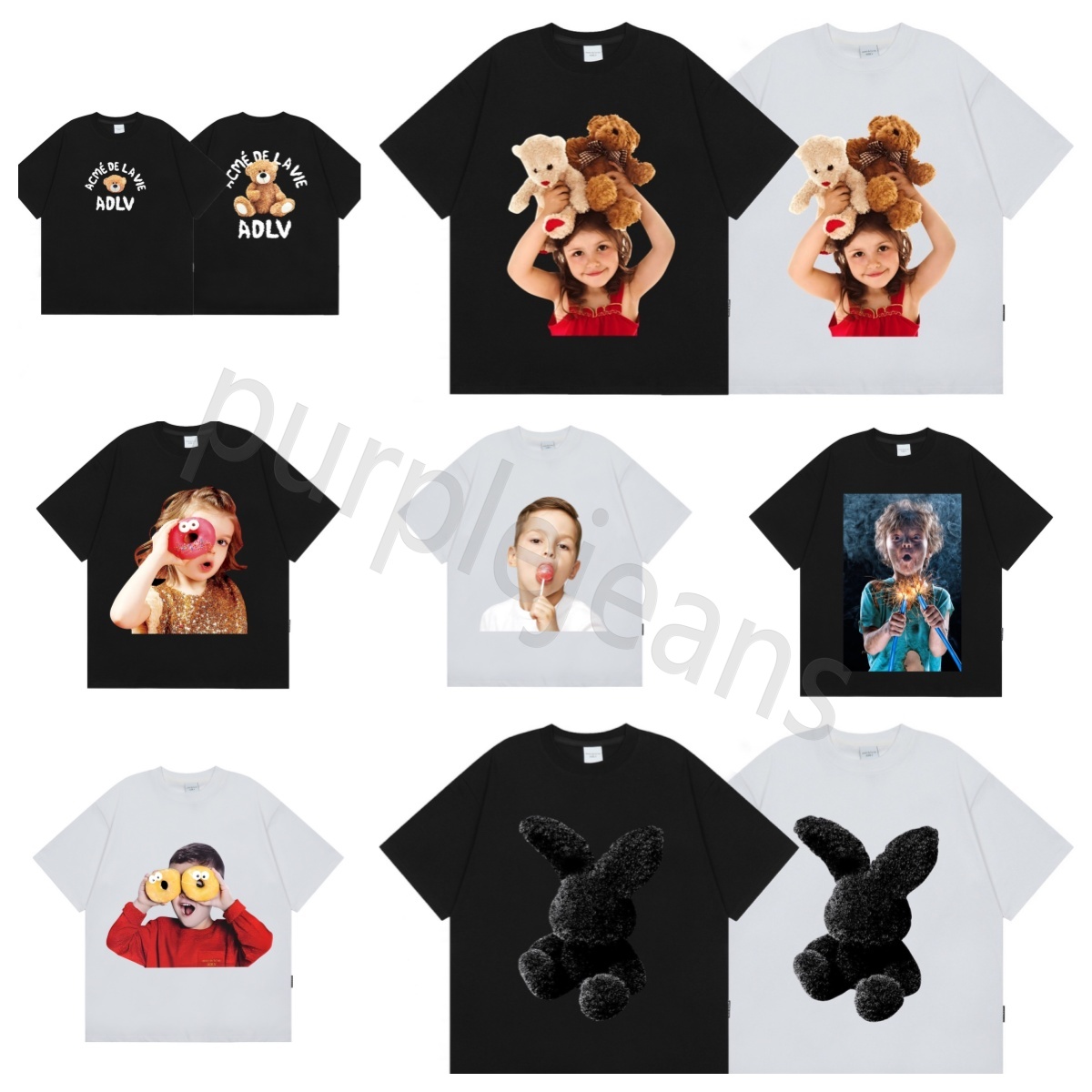 2024 Adlv Dongdamen T-shirt Acme De La Vie Teddy Bear Spring / Summer 3 Fashion Brands t Shirts for Men 2-image-956230342