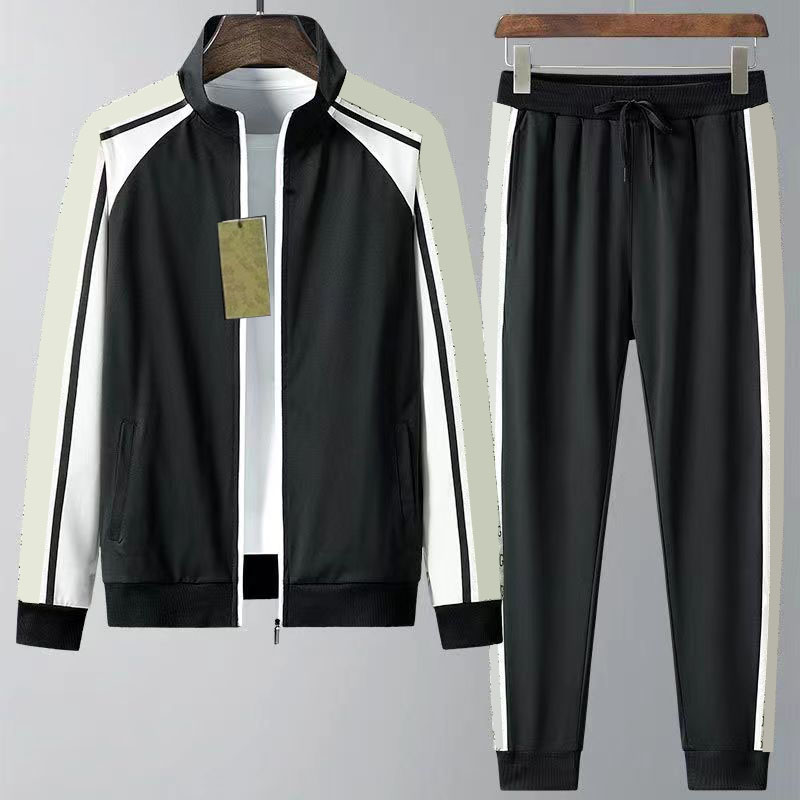 Man Tracksuits Zippers Designer Mens Hoodie Jacket Sets Embroidery Side Tracksuit Long Sleeves Hoodies Pants Two Pieces Set M-4XL-image-956372605