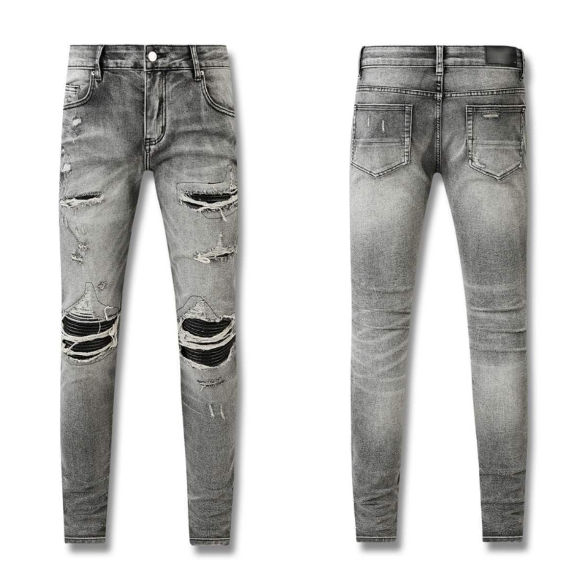 Fashion Men's Ripped Distressed Jeans Fashion Denim Pants #601-image-956363202