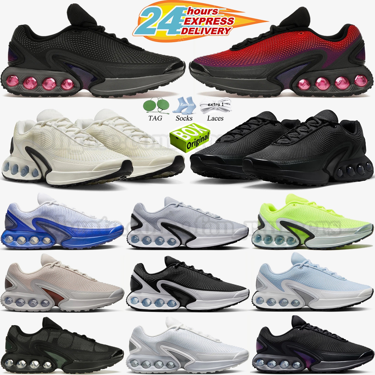 With box Dn Shoes Designer Mens Running Shoe Woman Dns Platform Sneakers Black Dark Smoke Cool Grey Volt Coconut Milk All Day Night Royal Blue Ou-image-956883889