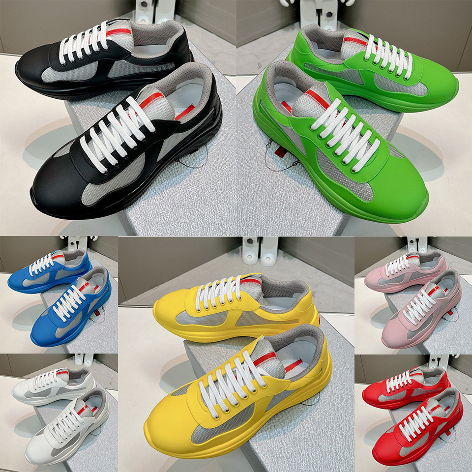black men women shoes designer americas cup soft rubber bike fabric sneakers athleisure classic vintage trainers size 3548-image-939923873