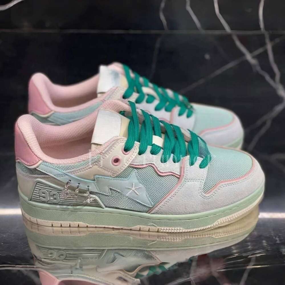 Designer Low Casual Women Cartoon Shoes Stas Color Limited Camo Combo Pink Patent Trainers Leather APES Black White Japan and Korean Style-image-958096455