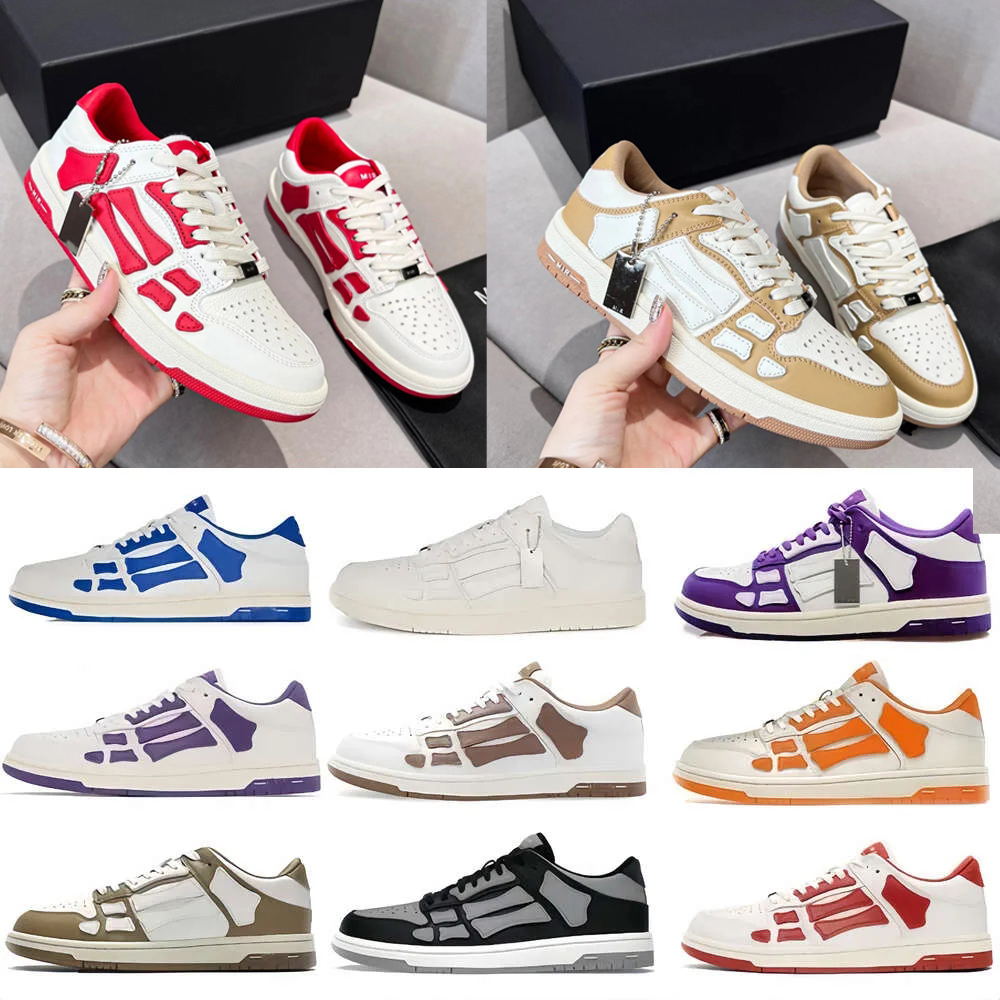 Designer Casual Running Shoes Fashion Skelet Bones Runner Low Skeleton Women Men Luxury Black White Blue Red Green Grey Sneakers 35-46-image-956781919