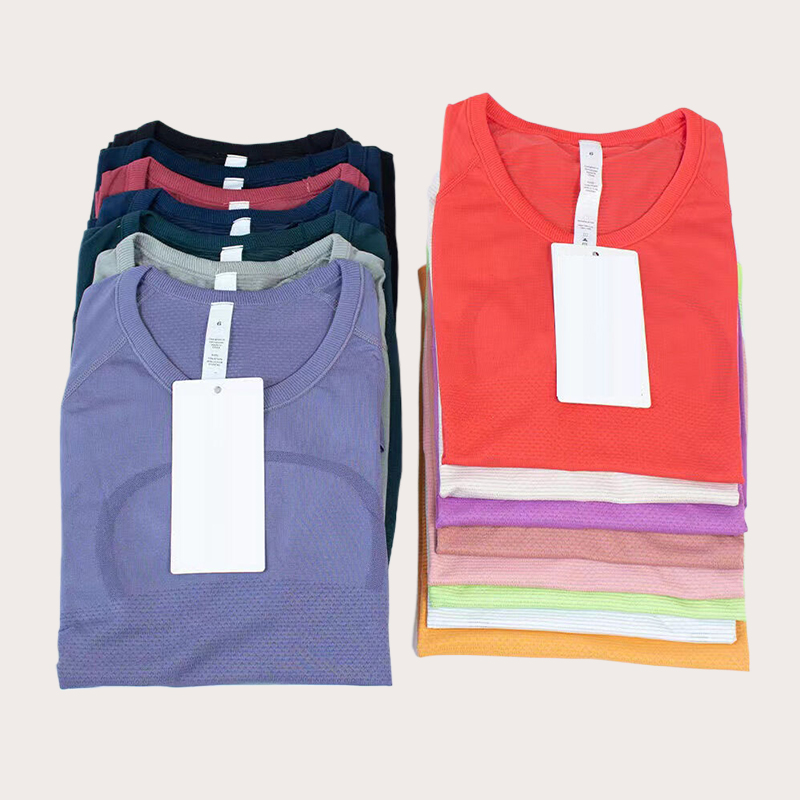 LUU Women Yoga T-Shirts Women's T-Shirt swiftly tech long sleeve High-Elastic Breathable Running Top Quick Drying Seamless Short Sleeve Sport-Cycling Gym Wear lu good 