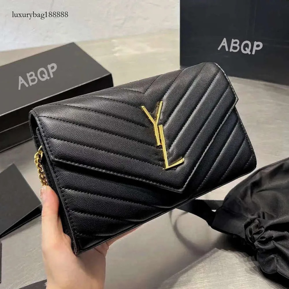 Designer Bag Womens Wallet Black Handbag Caviar Bags Gold Chain Bag 23cm Classic Flap Designer Shoulder Bag Luxury Crossbody Aysls Designer Bags-image-957200860