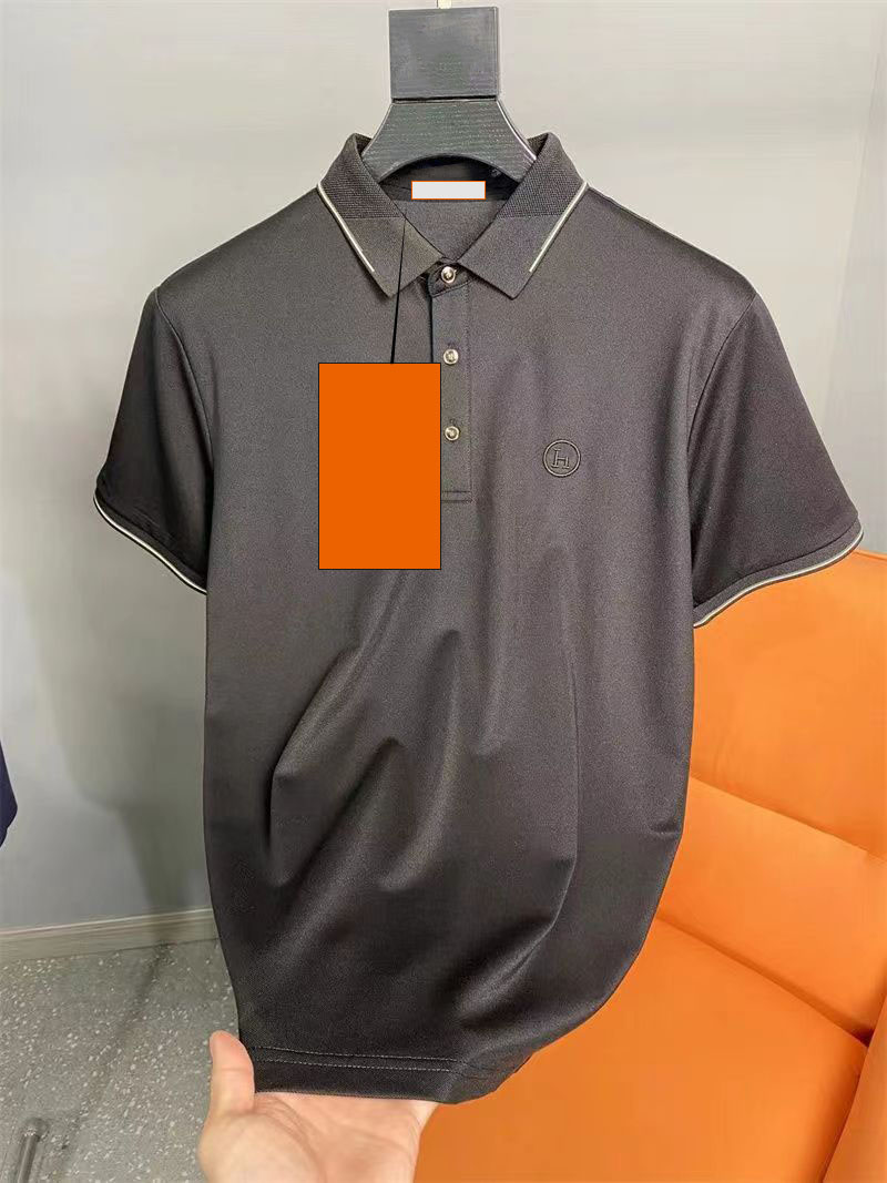 Mens Tees Polos T Shirt Ice Cotton Shirt Breathable Summer Short Polo Man Tops Embroidery Deisgner High Quality Tshirts S-3XL-image-957200730