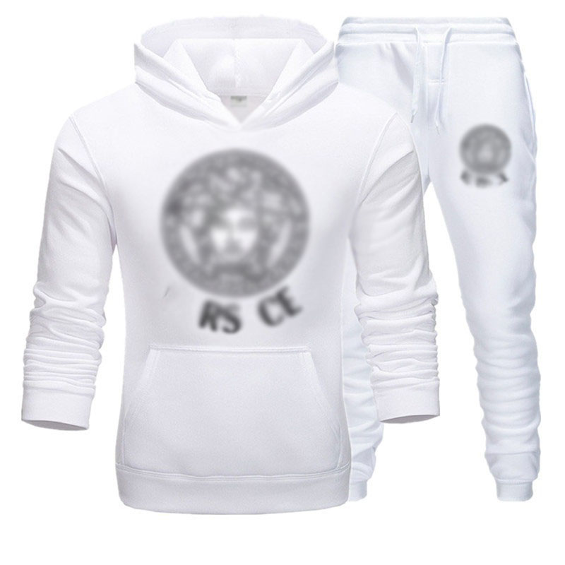 Designer Tracksuit Men Hoodies Pants Set Custom Letter Print Hoodie Sweater Black Solid Sweatpants Brand Autumn Winter Sports Suit Size S-3XL