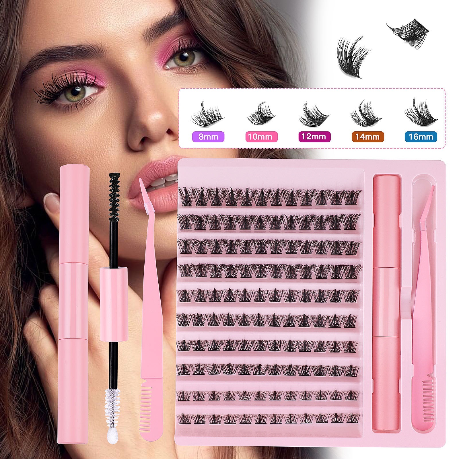 Natural Cluster Lashes 120Pcs DIY Segmented Eyelash Extensions Curly Crisscross Individual Lashes Beauty Supply DHL Grafted Eyelashes-image-958032347