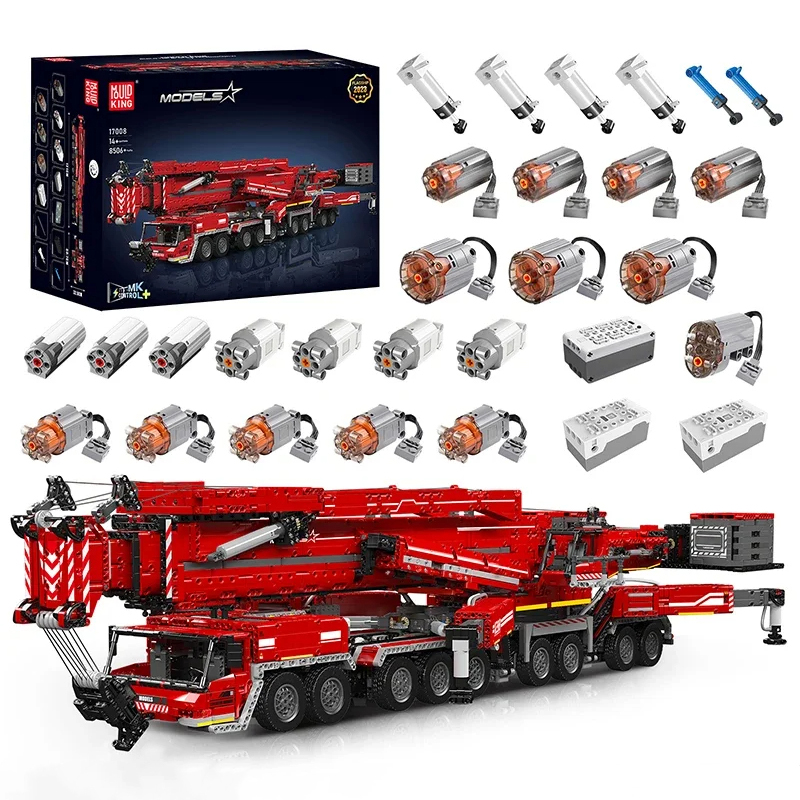 The LTM 11200 Crane Truck Building Block Mould King 17007/17008 Technical Engineering Vehicle Car Toys Motorized Assembly Education Model Brick K-image-957986192