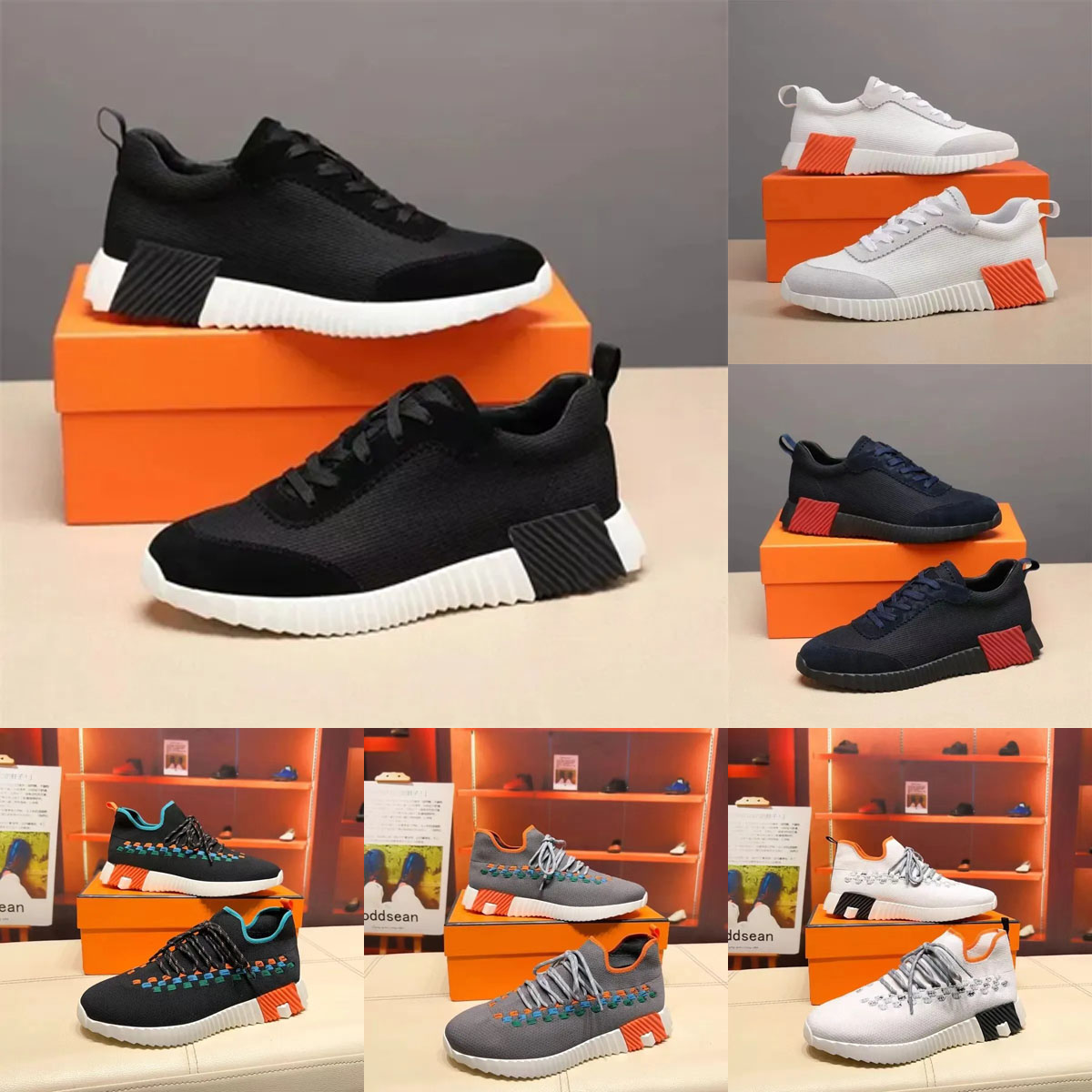 Bouncing Running Sneakers Designer Men Shoes Lace-up Round Head Men&#039;s Top Quality Travel Leather Women&#039;s Flat Jogging Shoes Trainer Rub-image-957583143