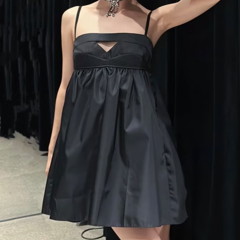 Fashion Designer Dress Women's Hollow Camisole Skirt for Summer Vocation Designer Beach Tank Dress 26568-image-957889928