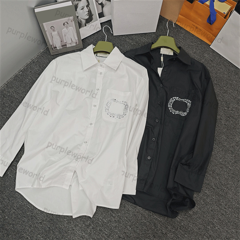 Letter Blouses For Women Designer Embroidered Long Sleeve Ladies Shirts Blouse Women Clothing-image-941786732