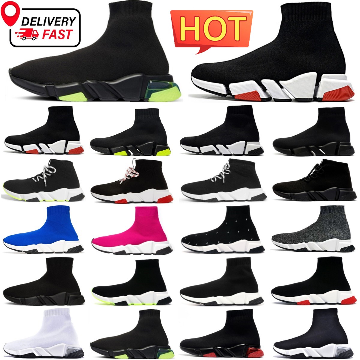 Designer Sock shoes womens speed men casual shoes trainer socks boot speeds runners runner sneakers Knit Women 1.0 2.0 Walking shoe-image-890396898