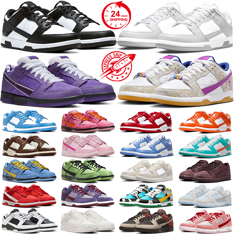 designer low running shoes men women Panda Grey Fog Triple Pink Valentines Day White Blue Plum Brown Photon Dust GAI mens trainers sport sneakers size 36-47 