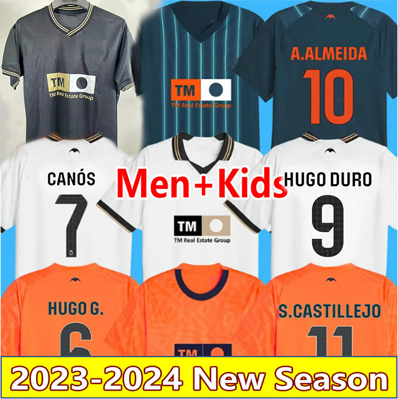 23 24 Valencias soccer jerseys HUGO DURO G. camisetas de futbol A.ALMEIDA Gaya PEPELU football shirts 2023 2024 CANOS JAVI GUERRA FRAN PEREZ men kids uniforms 