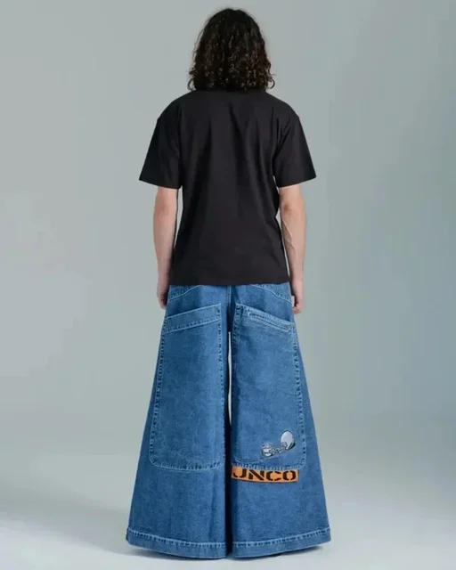 Jnco High Quality Embroidered Street Graphic Jeans Y2k Hip Hop Loose Baggy Jeans Men Women 2000S Clothing Aesthetic Harajuku Wide Leg Jeans Skateboa