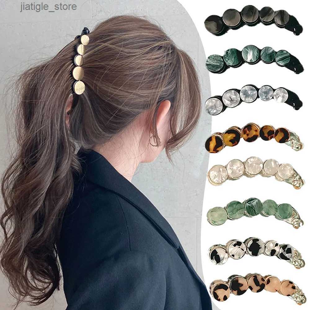 Hair Clips Marble Grain Hair Claw Clips Banana Clip High Ponytail Holder Non-slip Hairpin Hair Accessories for Women Y240329-image-958620590