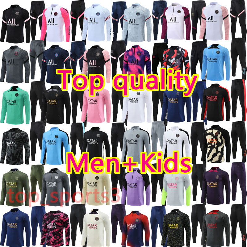 2024 2025 psgES tracksuit men football training suit 21 22 23 24 25 tuta maillot pPSG tracksuit jacket Paris mbappe men and kids kit soccer jogging survetement chandal 