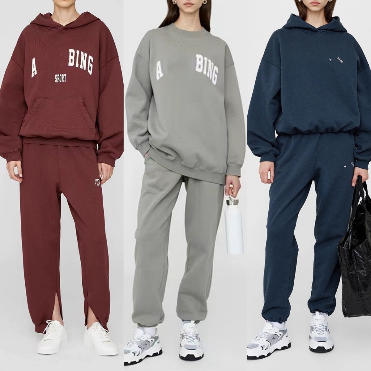 Fleece Pants Women Designer Sweatpants Classic Print Trousers Winter Warm Jogger-image-815431218