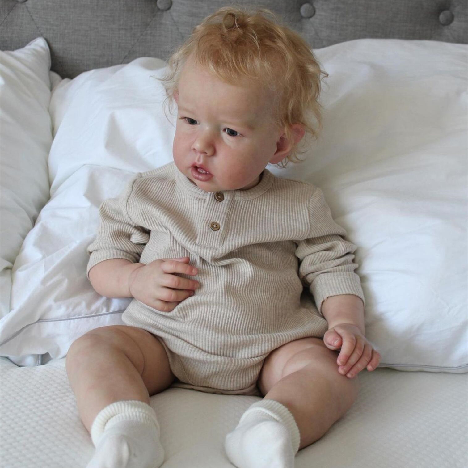 Dolls 70 CM/55 CM 3D Skin Hand Paintes Soft Silicone Reborn Big Baby Doll Toy For Girl Realistic Blonde Toddler Art Bebe S2412261-image-1039408297