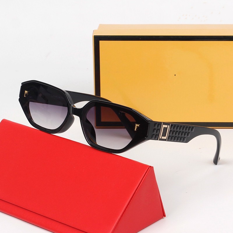 Fashion Luxury Designer Sunglasses F Brand Men's and Women's Small Squeezed Frame Oval Glasses Premium UV 400 Polarized Sunglasses